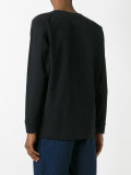 warm hole print sweatshirt
