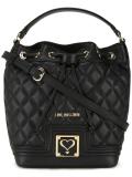 quilted drawstring crossbody bag