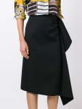asymmetric draped skirt