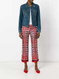 geomtric print cropped trousers 