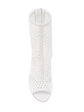 caged knit shoe boots