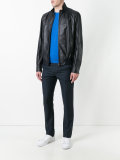 zip up leather jacket 