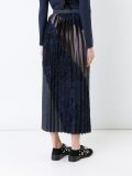 textured pleated skirt