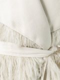 sleeveless belted coat