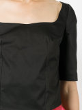 sweetheart neck cropped blouse