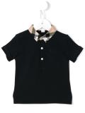 checked collar polo shirt