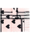 hearts House Check scarf 