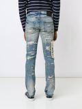 distressed patchwork jeans