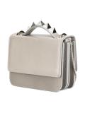 studded handle satchel bag