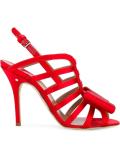 bow-embellished cage sandals