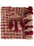 pompom poncho scarf