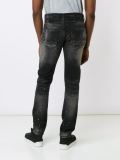 distressed patchwork jeans