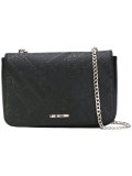 logo embossed shoulder bag