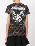 camouflage and star print T-shirt