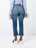 destroyed cropped jeans 