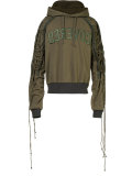 lace-sleeve hoodie 