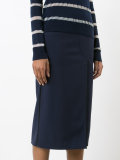 front slit midi skirt 
