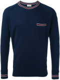 stripe trim sweater