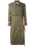 wrap detail trench coat