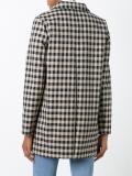 checked mid coat