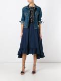 A-line ruffled skirt
