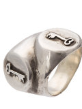 keys double signet ring