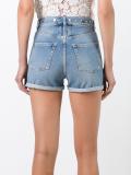 stonewashed denim shorts