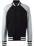 striped detailing bomber jacket