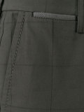 cropped checked trousers