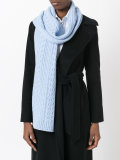 wide cable knit scarf 