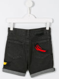 patch denim shorts 