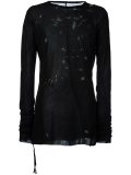distressed long sleeve T-shirt