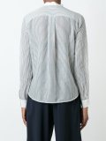 band collar striped shirt 