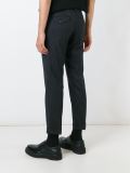 pinstriped cropped trousers