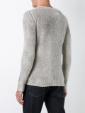 pile effect crew neck sweater