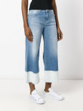 panel-detail cropped jeans