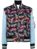 palm-print bomber jacket