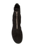 front zip army boots