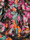 printed ruffle trim shirt 