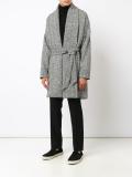 melange belted cardigan coat