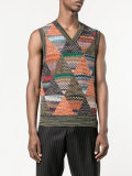 knitted zig-zag vest