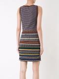 boatneck striped fitted dress