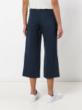 wide-legged cropped trousers