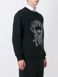 futuristic portrait print sweatshirt