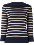 boat neck striped jumper