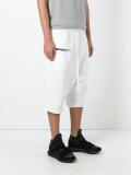 drop-crotch sweatshorts