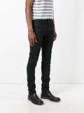 side strap slim-fit jeans