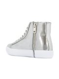 hi-top metallic sneakers