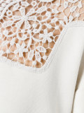 lace neck blouse