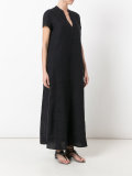 notched neckline dress
